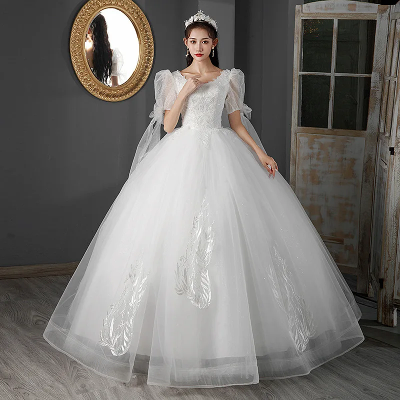 Главное Свадебное Платье Mori Style 2023 New Little Bride Super Fairy Starry Sky с открытыми плечами Dream Длиной до пола East96.ru F92