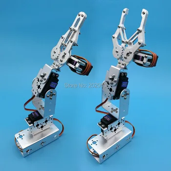 1 комплект серебристого механического рычага 3 Dof с зажимом для крепления когтя для дистанционного управления Smart Robot Продвижение модели DIY
