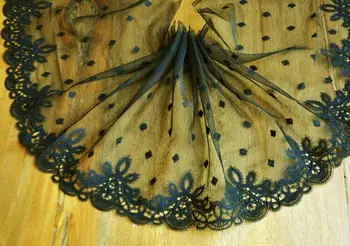 1 метр 22 см Черная винтажная Венецианская кружевная отделка Аппликация в китайском стиле Национальная кружевная отделка швейное ремесло