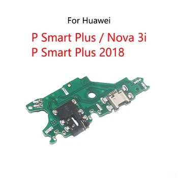 10 шт./лот Для Huawei Nova 3i/P Smart Plus 2018 USB Док-станция Для зарядки Порты и разъемы Разъем Jack Плата Зарядки Гибкий Кабель