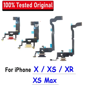 100% Оригинальный Протестированный USB-Порт Для Зарядки Микрофона Док-Станция Разъем Платы Flex Запасные Части Для iPhone X XS Max XR XS Быстрая Зарядка