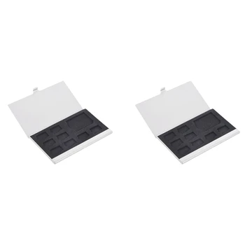 10X9 Держатель для карт памяти Micro-SD/SD, коробка, металлические чехлы, 8 карт памяти и 1 SD