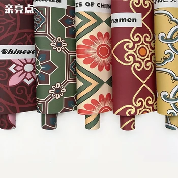 10шт Крафт-бумаги в китайском стиле, Рождественская оберточная бумага, упаковочные пакеты для бизнеса, бумага для скрапбукинга
