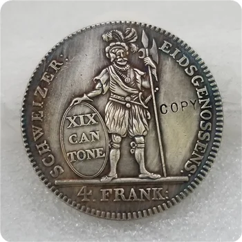 1812 Швейцария, Аргау, Нейтральный Прахтексемплар, Копия серебряной монеты
