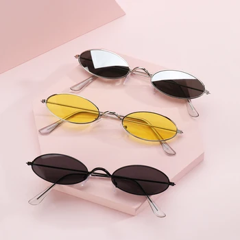 2020 Модные Ретро Маленькие овальные солнцезащитные очки винтажных оттенков Солнцезащитные очки для мужчин Женские очки Автомобильные Аксессуары для мотоциклов