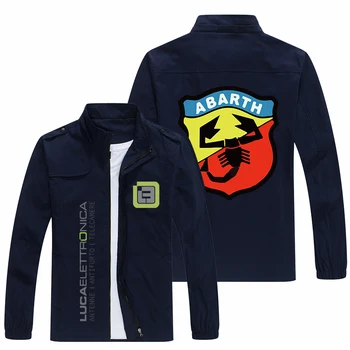 2023 НОВАЯ Демисезонная Мужская куртка с логотипом ABARTH, Популярная повседневная модная свободная байкерская куртка, Мужская уличная бейсбольная форма