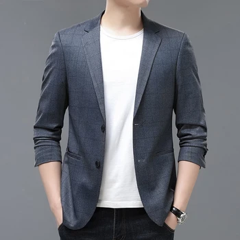 2023 Новая мужская мода, Красивый Банкетный Корейский вариант, Тонкий мужской костюм, Простое пальто, Деловой Повседневный Одноместный Западный