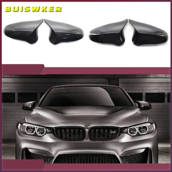 2ШТ Крышка бокового зеркала автомобиля из углеродного волокна, наружная крышка зеркала заднего вида, Замена крышек для BMW F80 M3 и F82 M4 2015-2018