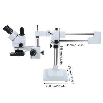 3,5 X-90X Тринокулярный Стереоскопический Зум-микроскоп на двойной подставке с лампой 100-240 В Тринокулярный Микроскоп