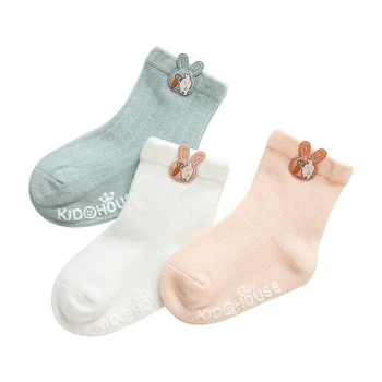 3 пары /лот Детские носки, мультяшные Носки для новорожденных, Распределяющие клей, Нескользящие Милые носки для мальчиков и девочек, Детские носки, носки для пола