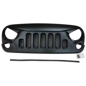 ABS черная передняя решетка angry grill для jeep для Wrangler JK 2007-2017 J189-5