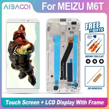 AiBaoQi Новый сенсорный экран + ЖК-дисплей + Рамка + Замена кабеля питания в сборе для Meizu M6T