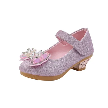 CAPSELLA Для девочек, Весенняя элегантная повседневная обувь с узлом-бабочкой, Детская модная блестящая обувь на крючках и петлях, Размер 25-39