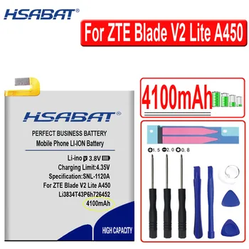 HSABAT 4100mAh Li3834T43P6h726452 Аккумулятор для MTS Smart Run 4G Аккумулятор Для ZTE Blade V2 Lite A450 Q509T