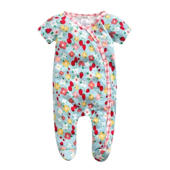 Kavkas, детская одежда, Бамбуковый летний комбинезон для девочек с цветочным принтом, Комбинезон для новорожденных девочек, Цельная детская пижама