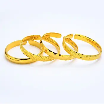 MxGxFam, браслеты с гладкой вышивкой в виде звезды 10 мм (открывающиеся) для женщин, Свадебные украшения из чистого золота