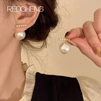 Redcheng/ Новые модные винтажные круглые жемчужные серьги для женщин, девушек, классические, милые, романтические, элегантные, предотвращающие аллергию Украшения для вечеринок