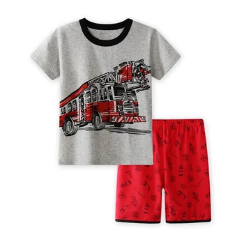 SAILEROAD Детская Пожарная Машина Пижамный Комплект Пижама Для Девочек Хлопковая Детская Пижама Для Мальчиков Пижамы Детская Ночная Одежда Костюмы