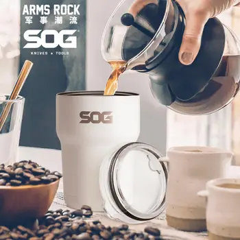 SOG 350 мл Кофейные кружки с изоляцией из нержавеющей стали, Кофейная чашка с изоляцией, чашка для питья, Спортивная чашка для чая в кемпинге
