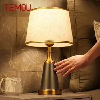 TEMOU Современная Затемняющая Настольная Лампа LED Creative Luxury Настольный Светильник для Дома, Гостиной, Прикроватной Тумбочки для Спальни