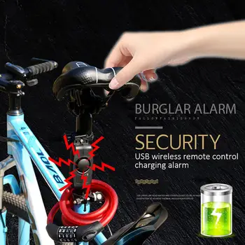 USB-Зарядка Беспроводная Дистанционная Сигнализация Вибрации Мотоцикла Безопасности Велосипеда Противоугонная