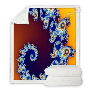 Абстрактное графическое геометрическое 3D-печатное шерп-одеяло, Прямоугольное одеяло, домашний текстиль, Флисовое Носимое одеяло, пледы