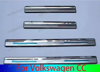 Автомобильные аксессуары для Volkswagen CC 2010-2018, защита порога автомобиля из нержавеющей стали, приветственная педаль, защита от царапин
