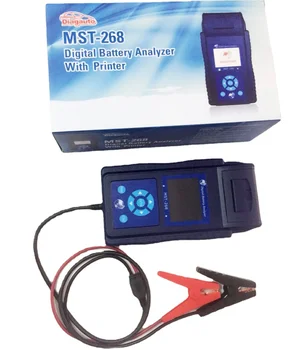 Автомобильный цифровой аккумуляторный анализатор MST-268 с поддержкой принтера, многоязычный Автомобильный тестер мощности CCA IEC EN JIS DIN