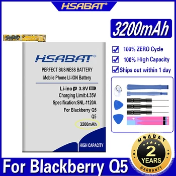 Аккумулятор HSABAT BAT-51585-003 PTSM1 BAT-51585-103 емкостью 3200 мАч для Blackberry Q5 Q5 LTE SQR100-1 Batteries