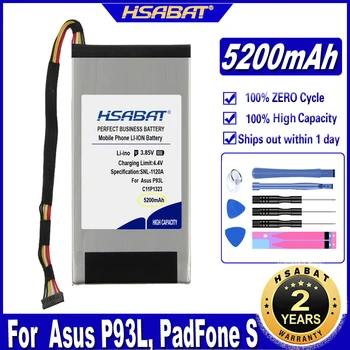 Аккумулятор HSABAT C11P1323 5200 мАч для Asus PadFone S P93L P92L P93L PF500KL PF500K Аккумуляторы