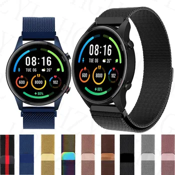 Браслет с магнитной петлей для Xiaomi Watch S1 Active, ремешок для смарт-часов, металлический браслет для Xiaomi Mi Watch Sport Color, ремешок для часов 2