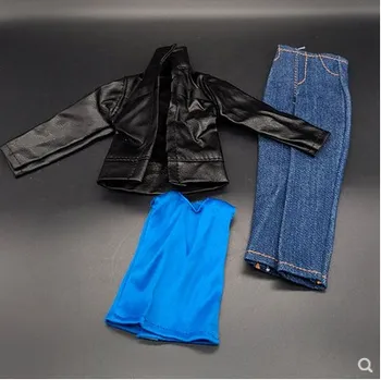 Высококачественная кожаная одежда 1/6 женского солдата, джинсы, жилет, куртка, пальто, модель, подходящая для 12-дюймовой фигурки, в наличии