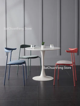 Дизайнерский стул Oxhorn, Простой табурет для домашней косметики, Современный обеденный стул, стул со спинкой для домашнего магазина, мебель для столовой, кресло