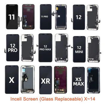 Дисплей Incell (заменяемое стекло) для iPhone X До 14 Pro Max ЖК-экран Со Стеклянными деталями Lovain