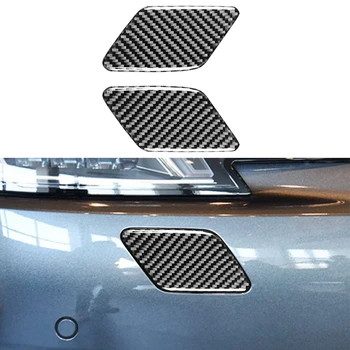 для Audi A4 A4L B9 2017 2018 2019, Автомобильная Внешняя панель для очистки Фар, Декоративная Накладка, Наклейка, Аксессуары из углеродного волокна