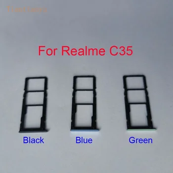 Для Realme C35 лоток для SIM-карт + лоток для SIM-карт + лоток для карт Micro SD
