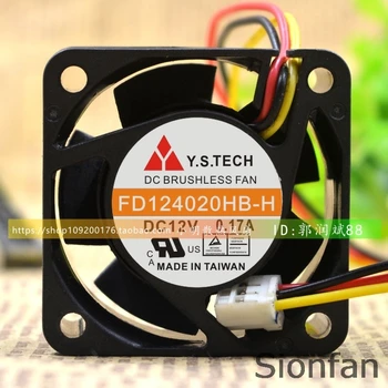 Для Нового Yuanshan Y.S.TECH FD124020HB-H DC12V 0.17A 4020 4 см Вентилятор Охлаждения Тестовый Рабочий