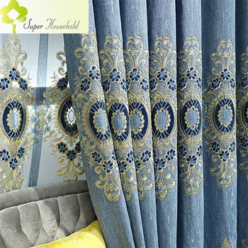 Европейский стиль, плотные шторы с вышивкой из синели для гостиной, спальни, Бархатные шторы для столовой