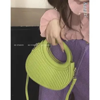 Женская сумка через плечо 2023, новая роскошная дизайнерская однотонная модная винтажная сумка через плечо, Летняя простая повседневная сумочка-клатч