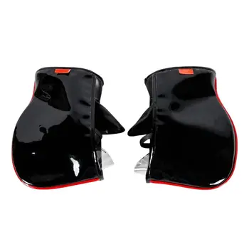Зеркальные мотоциклетные перчатки для руля из искусственной кожи, удобные муфты для подогрева рук