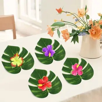 Искусственные листья Разного размера, украшение стола, листья тропической многоразовой имитации 