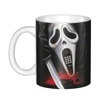 Керамическая кружка Scream Ghostface Ghost, изготовленная своими руками, кофейная чашка из фильма Сидни Прескотта, креативные подарочные чашки и кружки
