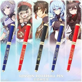 корейские канцелярские принадлежности милые ручки Genshin Impact Game Genshin Impact Game Аниме нейтральная ручка кавайные ручки бесплатная доставка гелевые ручки
