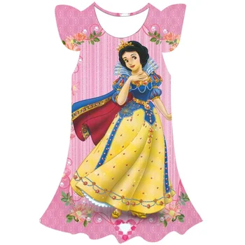 Косплей для девочек мультяшный костюм Дисней Белоснежка Платье Детское летнее платье принцессы Диснея Детская одежда для дня рождения