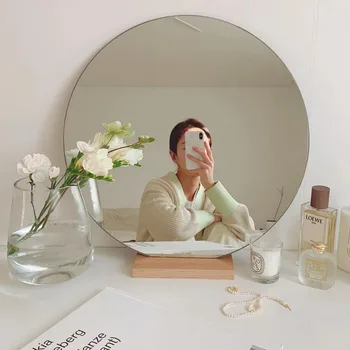 Круглое декоративное зеркало для спальни, настольное декоративное зеркало для туалетного столика, маленькое декоративное зеркало Espejo, эстетичный декор комнаты YY50DM