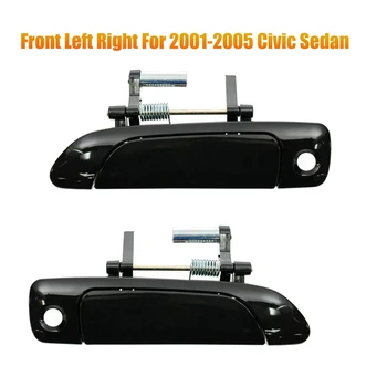 Левые передние наружные дверные ручки черные LH Новые для седана Honda Civic 2001-2005 годов выпуска