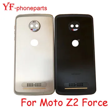 Металлический Материал 10шт Для Motorola Moto Z2 Force Задняя Крышка Батарейного Отсека С Объективом Камеры + Боковая Кнопка Корпус Корпуса Запчасти Для Ремонта