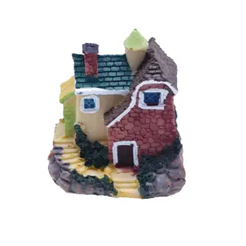 Мини-сказочный садовый домик, Микроландшафтный миниатюрный домик, мини-вилла из смолы, Сказочный садовый домик для декора внутреннего дворика, реквизит для фотосъемки