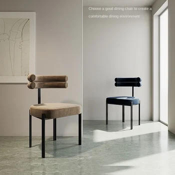 Минималистичный обеденный стул с комодной спинкой, Современный минималистичный домашний ресторан, Легкая роскошная мебель Muebles