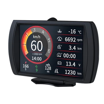 Многофункциональный Автомобильный Головной Дисплей M90 HUD GPS Измеритель Наклона OBD-II Speed Odometer Автомобильные Аксессуары